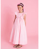 MIMISOL Spring Summer 2026 COTTON-ORGANZA MAXI DRESS IN PINK
