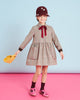 MIMISOL Fall Winter 2025 BOW-EMBELLISHED PRINCE OF WALES CHECK DRESS