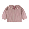 MORNING MESS THERAPY PETRA STATEMENT COLLAR BLOUSE GINGHAM