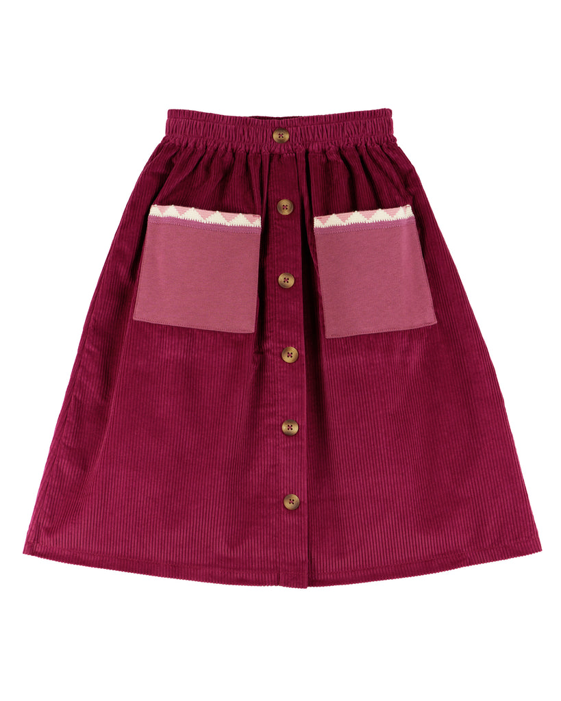 MORNING MESS THERAPY SCARLETT MIDI SKIRT in ORGANIC COTTON