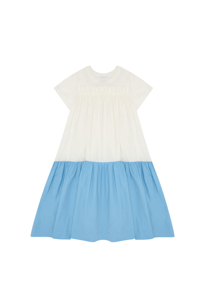 THE MIDDLE DAUGHTER SS24 NICE AS A PIE Dress in Porcelain and Sky