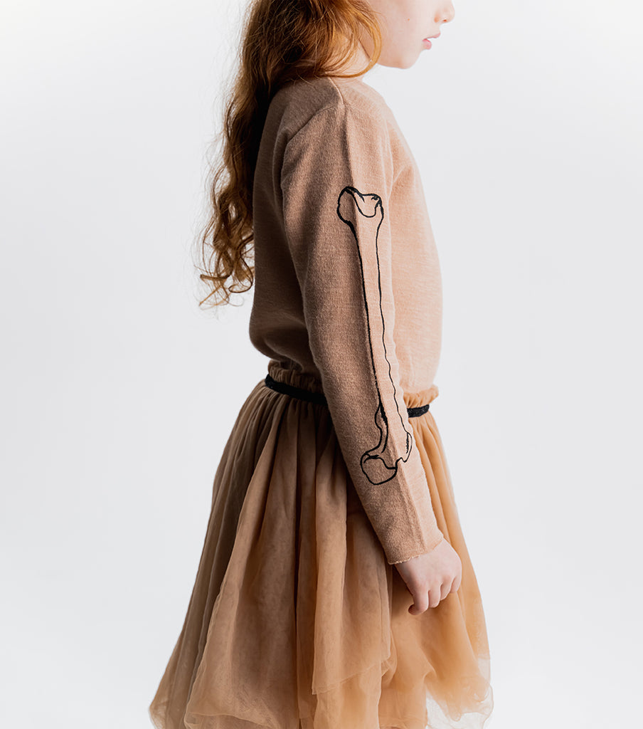 NUNUNU FW23 Tulle Dress in Coffee