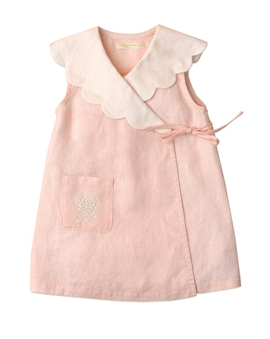 GINGERSNAPS Baby Velour High Waisted Dress with Horse Embroidery