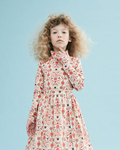 THE MIDDLE DAUGHTER AW23 Double Whammy Dress in Peacock and Rose Quartz