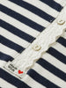 SCOTCH AND SODA FW23 Slim Fit Lace Detail Striped Henley T-shirt Top