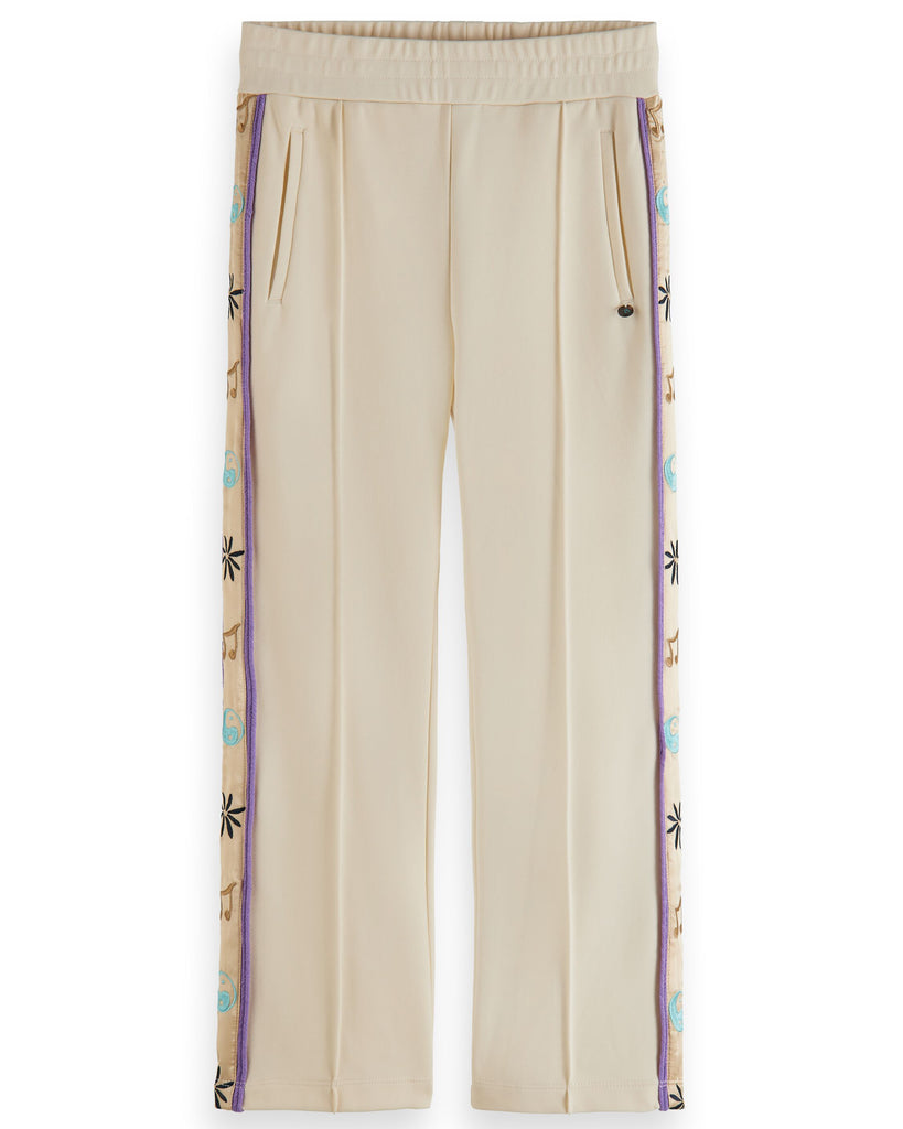 SCOTCH AND SODA FW23 Wide Leg Side Embroidered Sweatpants Trousers