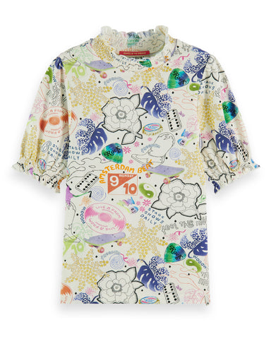 SCOTCH AND SODA Boy Relaxed Fit Artwork T-shirt
