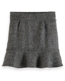 SCOTCH AND SODA FW23 Herringbone Wool Blend Mini Skirt