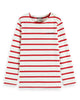 SCOTCH AND SODA FW23 Red Striped Long Sleeve T-shirt Top