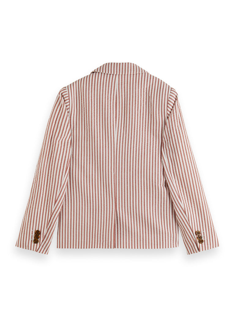 SCOTCH AND SODA SS24 GIRL SINGLE BREASTED SEERSUCKER BLAZER