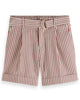 SCOTCH AND SODA SS24 GIRL BELTED STRIPE SEERSUCKER SHORTS