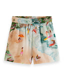 SCOTCH AND SODA SS24 BEACH LIFE PLACED PRINT SHORTS