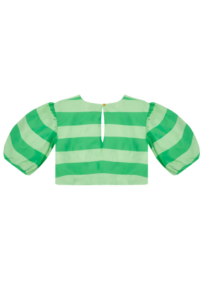 THE MIDDLE DAUGHTER SS24 POP Top in CUCUMBER STRIPE