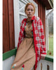 FISH & KIDS AW23 Knit Camel Dress with Embroidered Flowers and Buttons