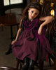ANJA SCHWERBROCK Akina Velvet and Tulle Dress in Berry