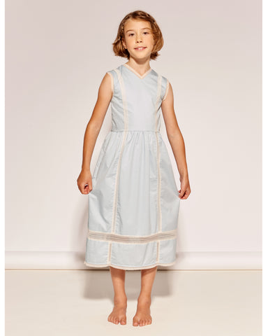 EMILE ET IDA SS26 Collared Short Sleeve Sweater with Spring Intarsia