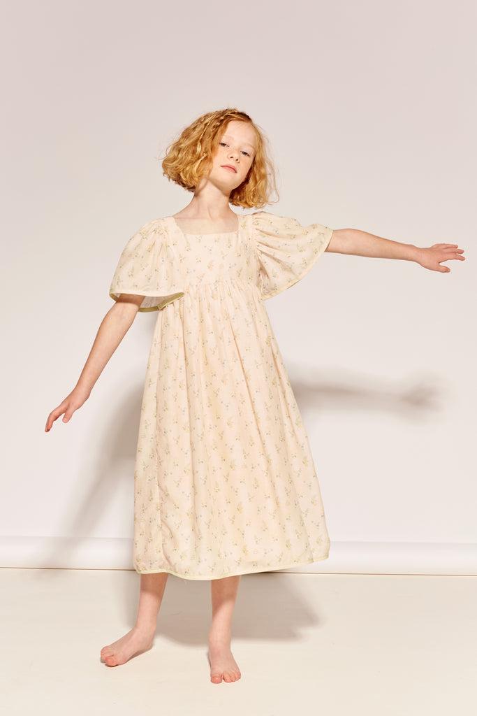 THE MIDDLE DAUGHTER SS26 "AN ENGLISH COMPLEXION" SOUVENIR Dress in Clover and Fern