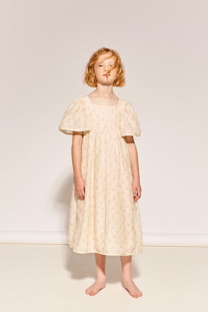 THE MIDDLE DAUGHTER SS26 "AN ENGLISH COMPLEXION" SOUVENIR Dress in Clover and Fern