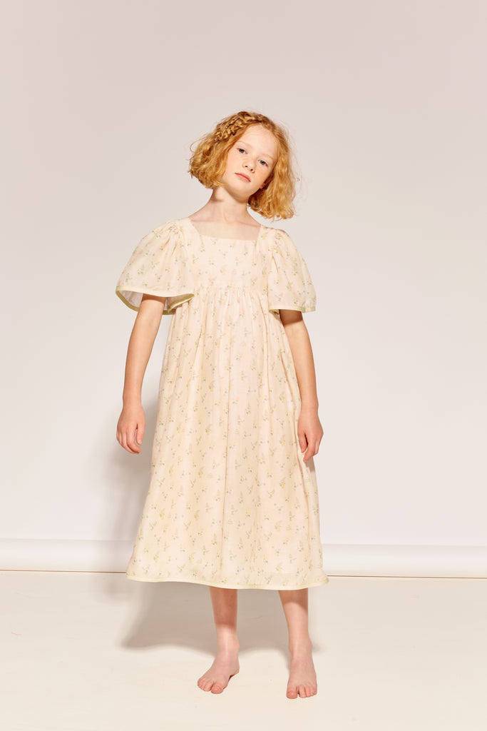 THE MIDDLE DAUGHTER SS26 "AN ENGLISH COMPLEXION" SOUVENIR Dress in Clover and Fern