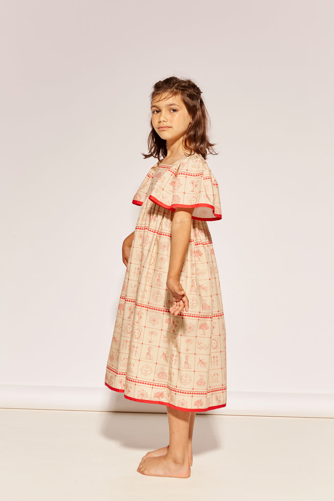 THE MIDDLE DAUGHTER SS26 "AN ENGLISH COMPLEXION" SOUVENIR Dress in Motif