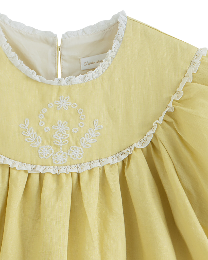 C'ERA UNA VOLTA SPRING 2026 Kaya Dress Yellow