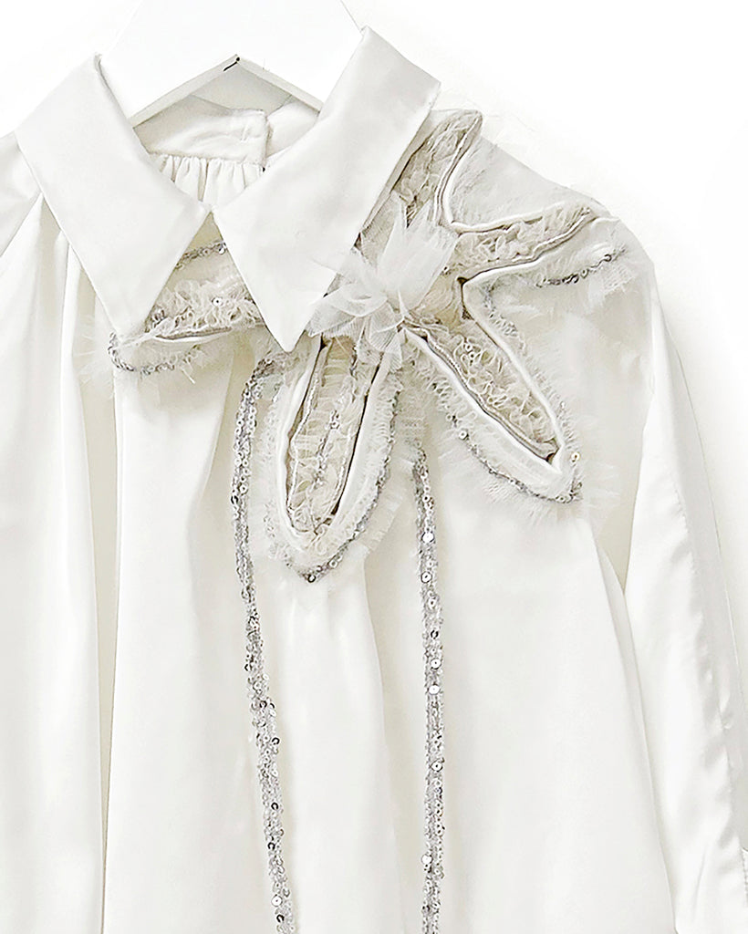 ANJA SCHWERBROCK FW26 SVANA gathered blouse