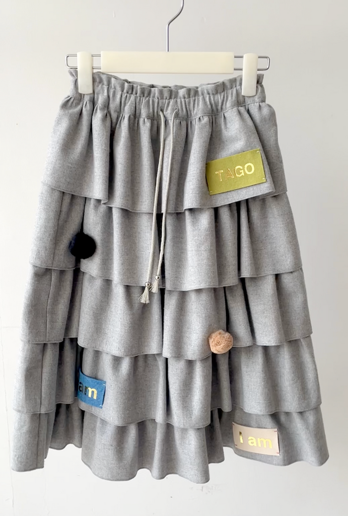 TAGO Tiered Skirt in Soft Cotton with Tags