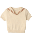 GINGERSNAPS SS24 Girls Sailor Collar Knit Top Blouse
