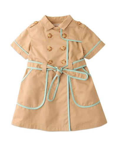 GINGERSNAPS SS24 Baby Marina Combination Dress with Knit top and Pleated Linen Skirt