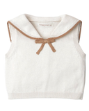 GINGERSNAPS SS24 Baby Marina Vintage Sailor Collar Knitted Blouse Top