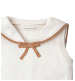 GINGERSNAPS SS24 Baby Marina Vintage Sailor Collar Knitted Blouse Top