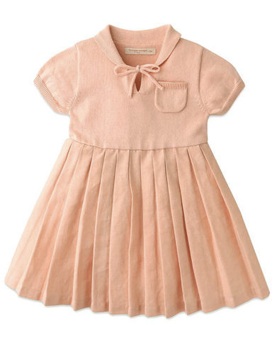 GINGERSNAPS Baby Velour High Waisted Dress with Horse Embroidery