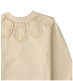 GINGERSNAPS SS24 Girls Pullover Sweatshirt with Petal Collar