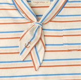 GINGERSNAPS SS24 Girls Sailor Collar Striped Sleeveless Top