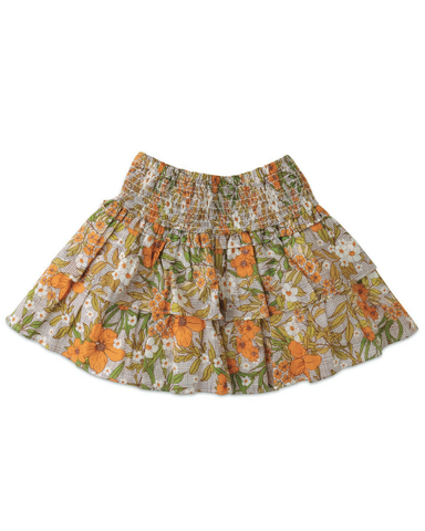 GINGERSNAPS Pleated Velour Midi Skirt