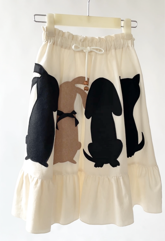 TAGO SS24 Ruffled Skirt with Applique