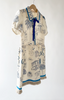 TAGO SS25 Short Sleeve Printed Dress in Ecru