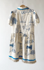 TAGO SS25 Short Sleeve Printed Dress in Ecru