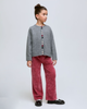COMPANIA FANTASTICA Grey Multi-Color Button Cardigan Sweater