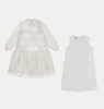 ELIE SAAB Spring Summer 2026 EMBROIDERY ORGANZA DRESS in CREAM