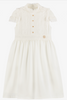 ELIE SAAB Spring Summer 2026 CREPE DRESS WITH REMOVABLE CAPE SLEEVES in CREAM