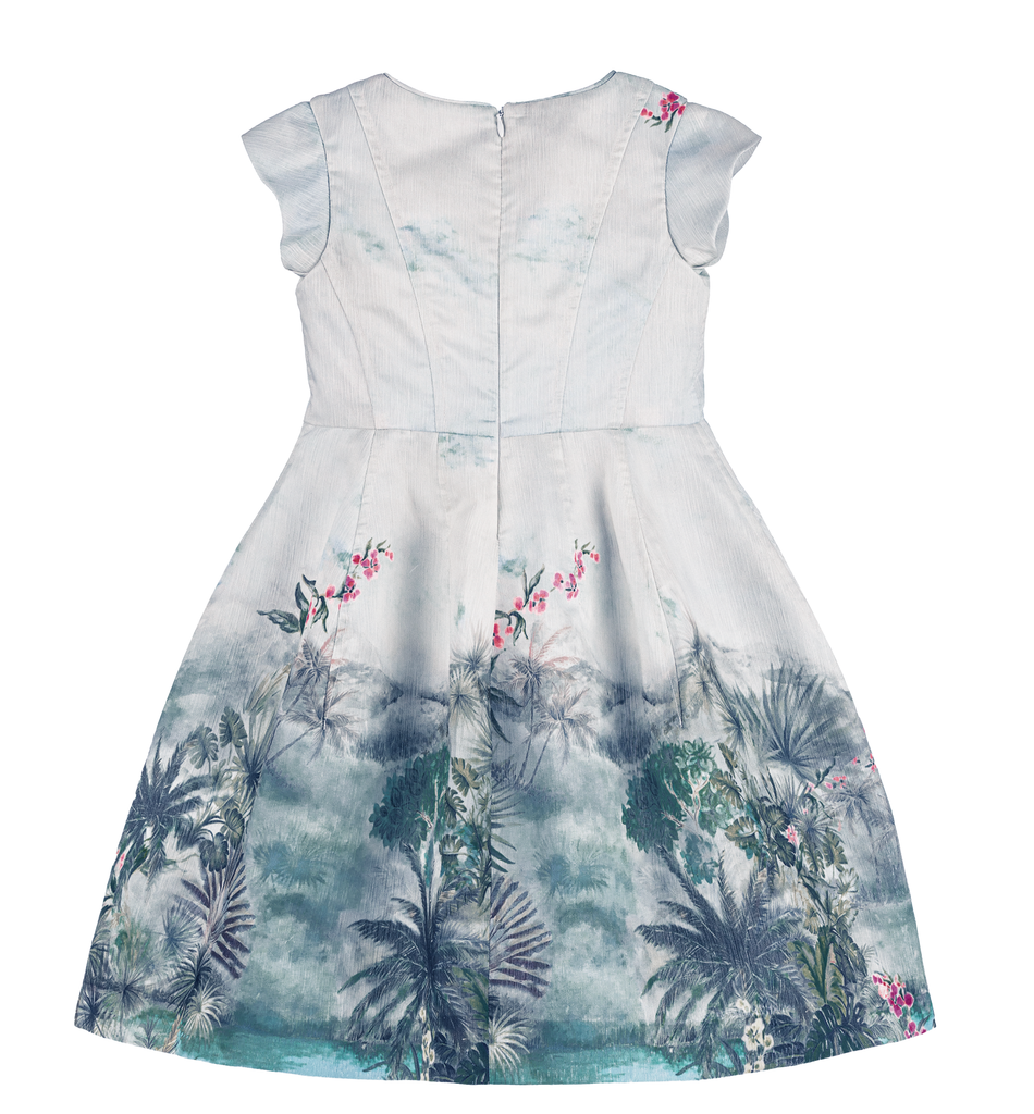 ELIE SAAB Spring Summer 2026  TROPICAL-PRINT GAUZE DRESS