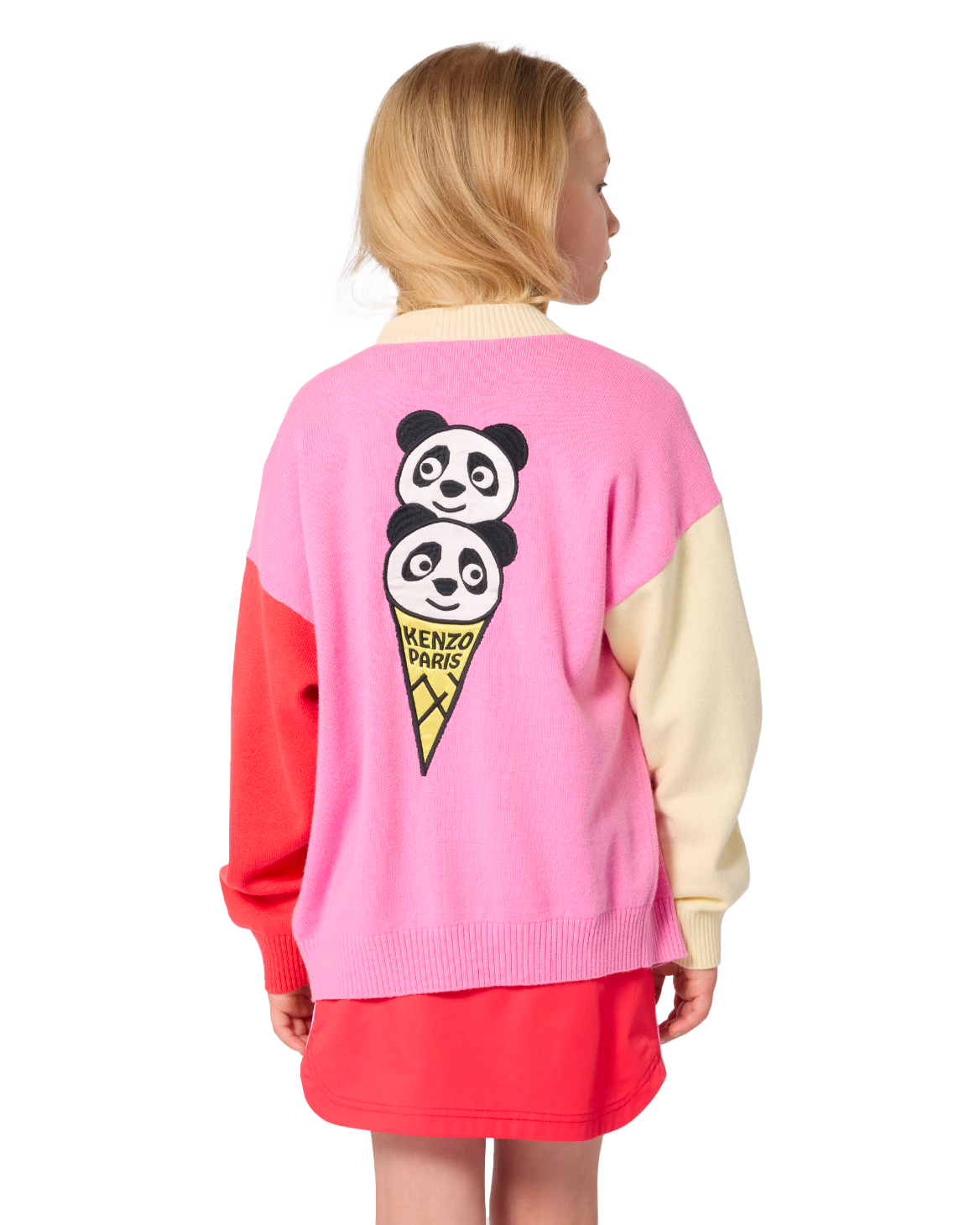 KENZO SS2026 SLEEVELESS KNITTED CARDIGAN with PANDA