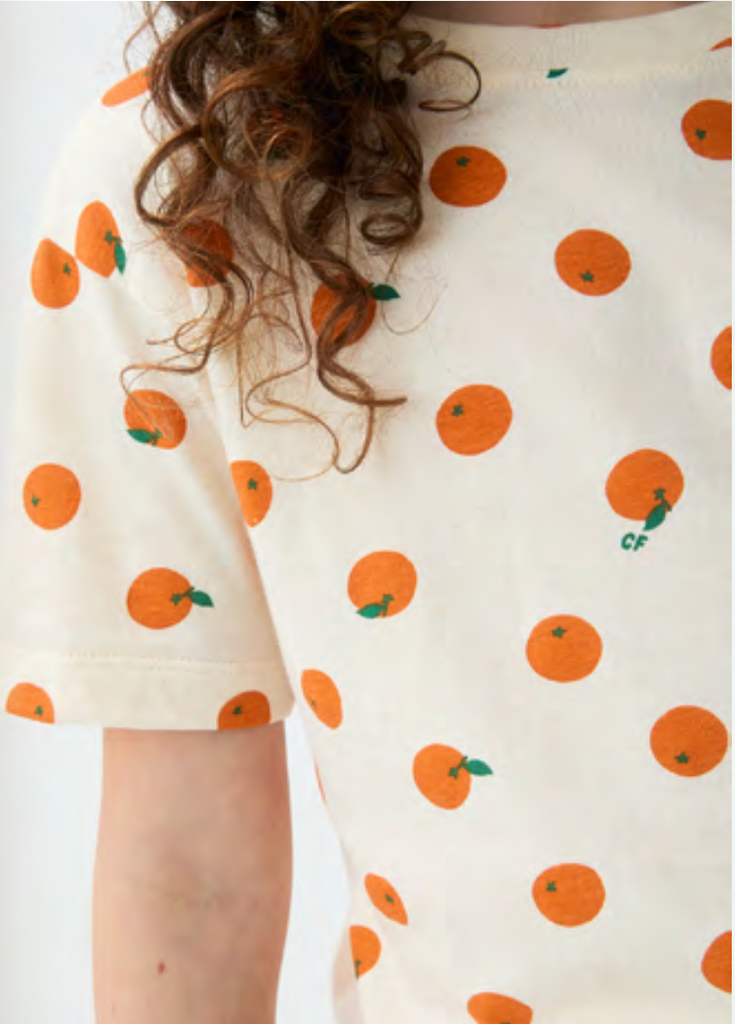 COMPANIA FANTASTICA SS26 Short Sleeved T-shirt With Oranges All Over
