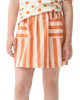COMPANIA FANTASTICA SS26 Orange Stripe Mini Skirt with Pockets
