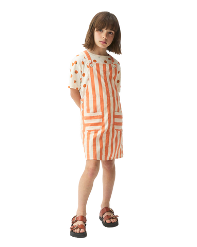 KARL LAGERFELD SS25 Ceremony Pleated Dress in Orange