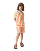 COMPANIA FANTASTICA SS26 Orange Stripe Pinafore Dress