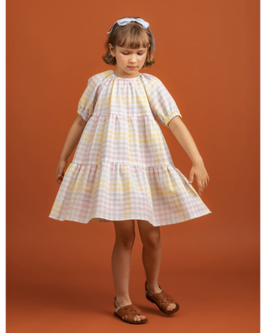 NUNUNU FW24 BABY CHECKMATE HOODED OVERALL in Graphite