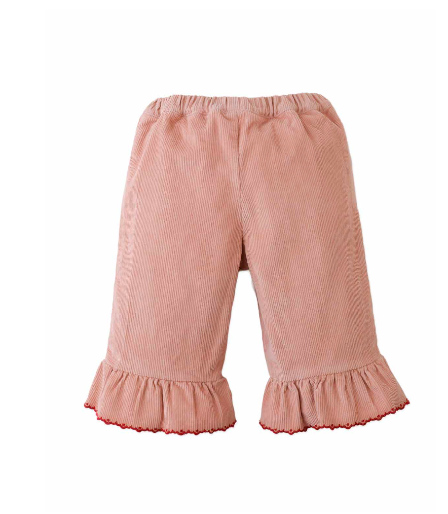 GINGERSNAPS FALL 2026 BABY BESSIE PANTS WITH SCALLOP HEM AND HEART PLUSH
