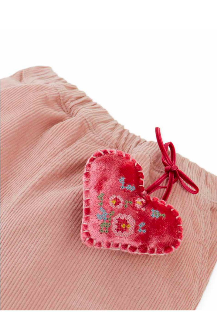 GINGERSNAPS FALL 2026 BABY BESSIE PANTS WITH SCALLOP HEM AND HEART PLUSH